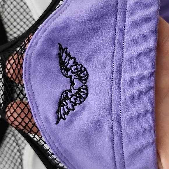 Public Myth Lilac Mix Black Mesh Sports Bra Size Smal - Picture 3 of 12